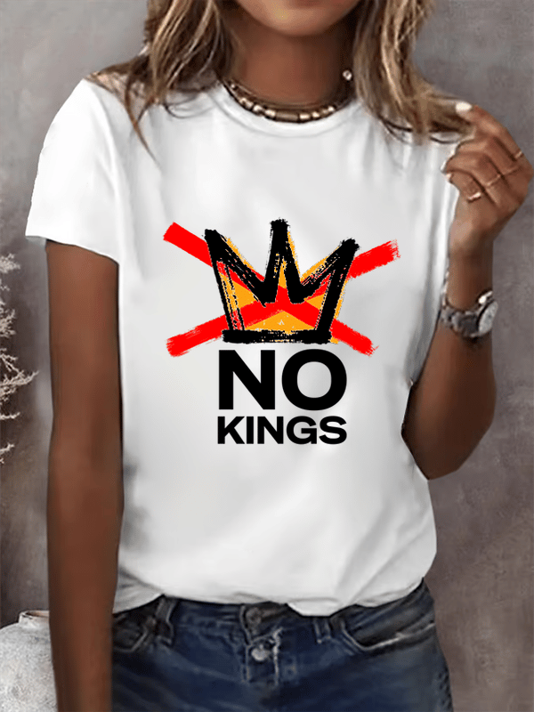 🔥Buy 3 Get 15% Off Women's  America has No Kings Printed Casual T-Shirt