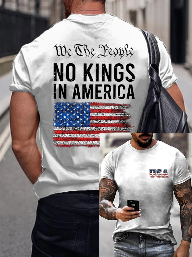 🔥Buy 3 Get 15% Off🔥Men's casual American flag-free T-shirt