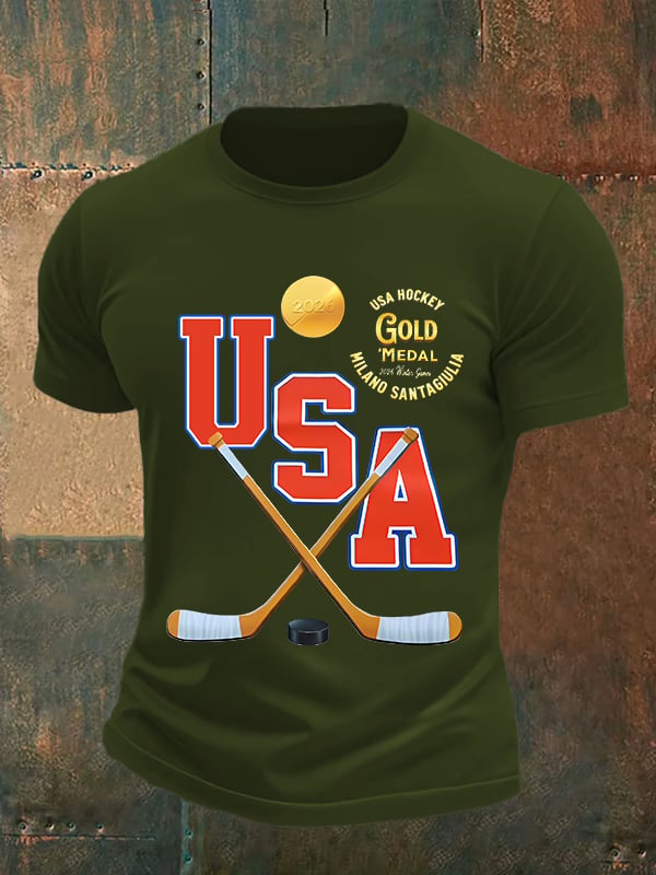 Men's   USA Funny Print T-Shirt