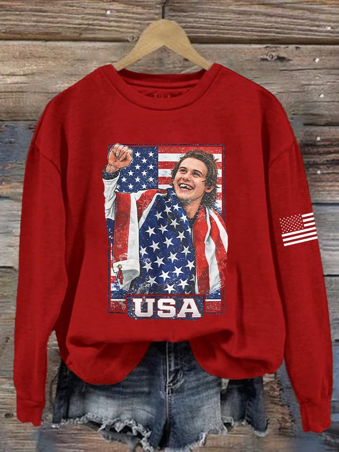 Women's  Hockey Print Sweatshirt