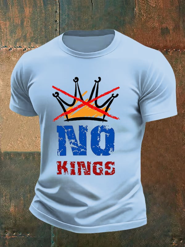 🔥Buy 3 Get 15% Off🔥Men's   NO KINGS Print T-Shirt