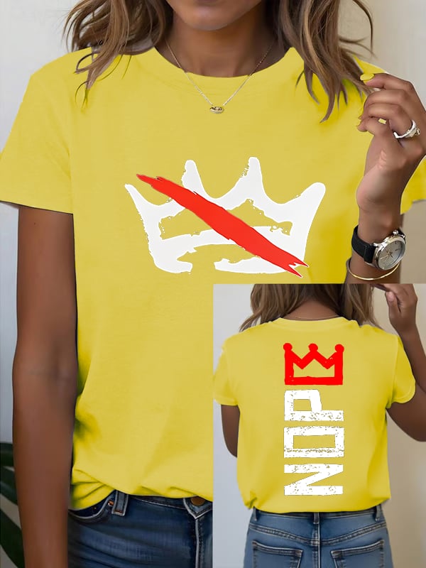 🔥Buy 3 Get 15% Off Women's  America has no kings Printed Casual T-Shirt