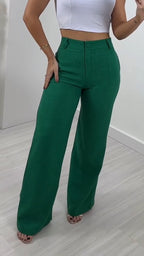 Women's Casual Straight Wide-leg Pants