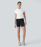 Hooded Short Sleeve Cut Out Yoga Sports Top