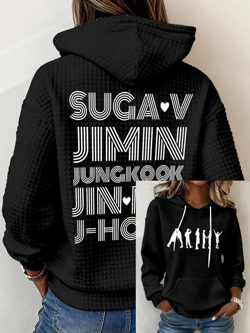Women's Retro Leisure  Print Hoodie