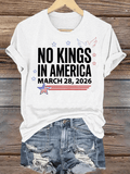 Women's  NO KINGS IN AMERICA  Print  T-Shirt