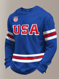 Men's Hockey Print Waffle Fabric Long-Sleeve T-Shirt