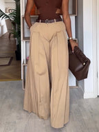 Classic Inverted Pleat High-Rise Wide Leg Pants