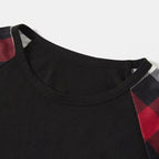 Christmas Family Matching Pajamas-Red and Gray Plaid Pjs set with "We Are Family Christmas" Print