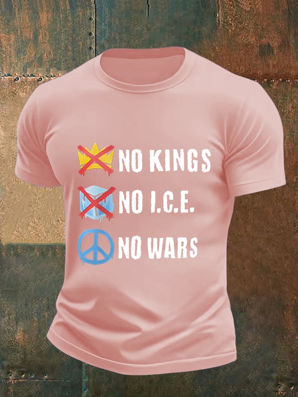 🔥Buy 3 Get 15% Off🔥Men's  No Kings Print T-Shirt