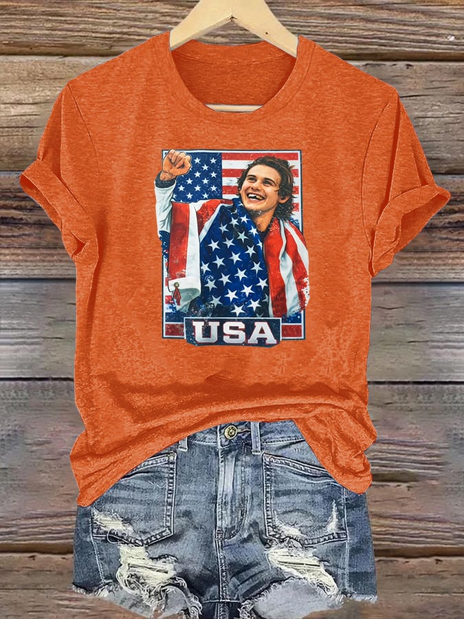 Women's  Funny Character Print T-Shirt