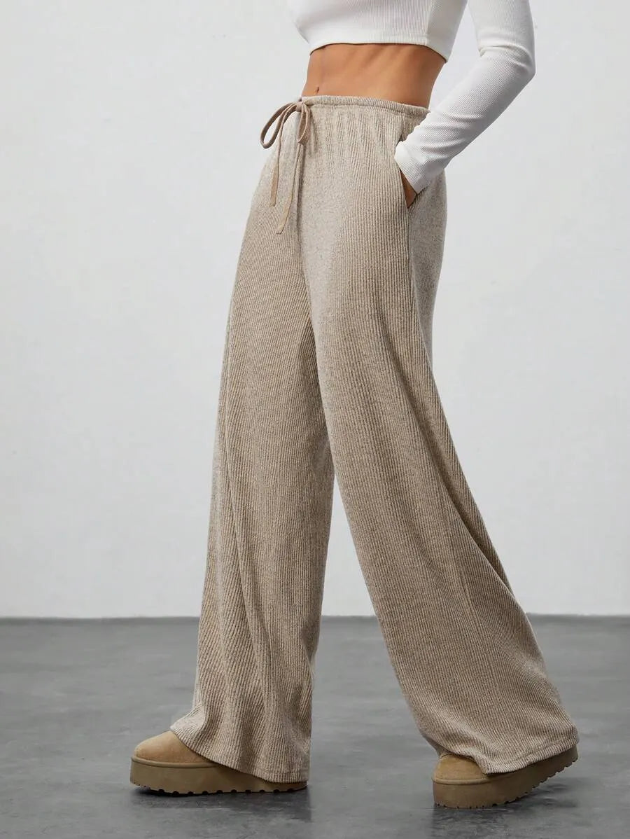 High Waist Comfortable Wide Leg Casual Jogging Pants, Versatile Athletic Trousers for Relaxed Fit, Ideal for Everyday Wear