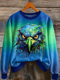 Women's Football Print Sweatshirt