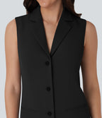 Sleeveless Mini Work Dress with Pockets