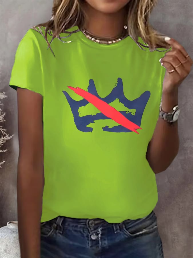 🔥Buy 3 Get 15% Off Women's  America has no kings Printed Casual T-Shirt
