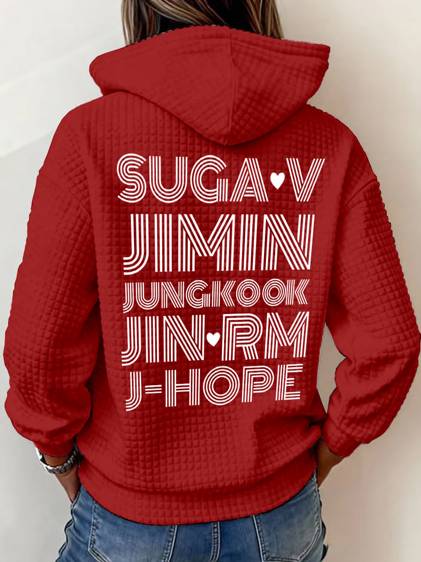 Women's Retro Leisure  Print Hoodie