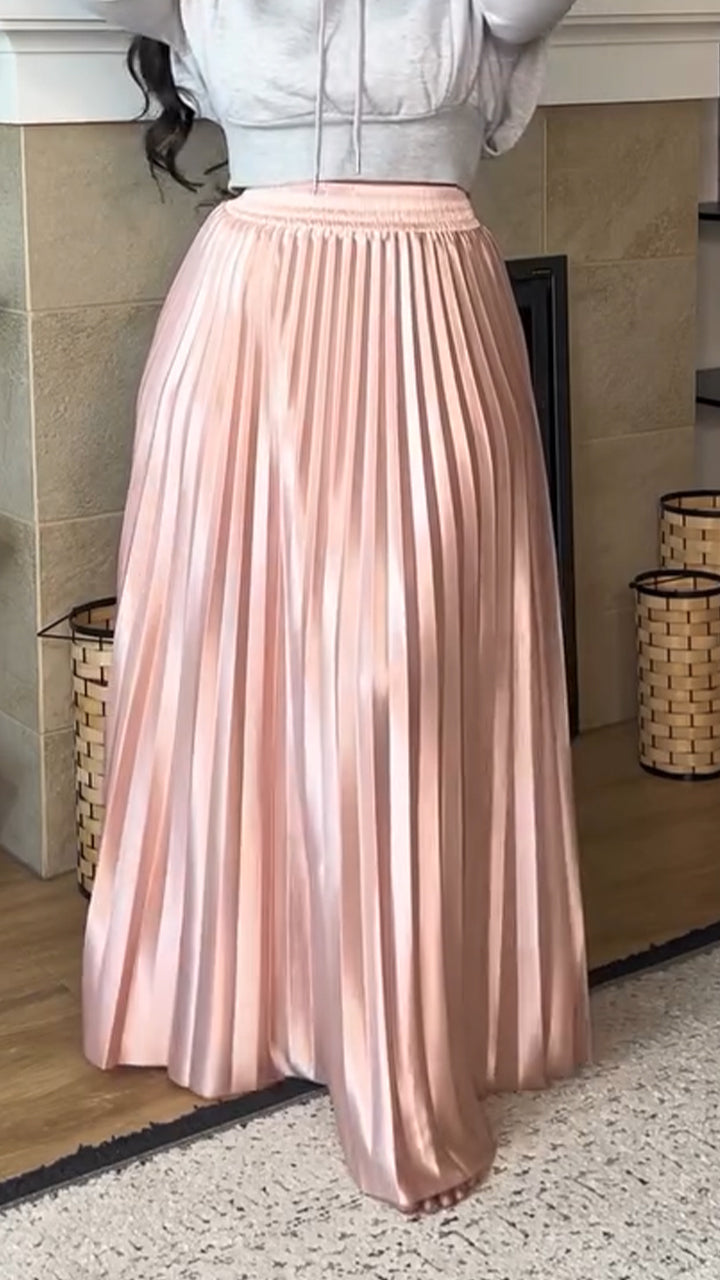 Ladies' Pleated Elegant Casual Skirt