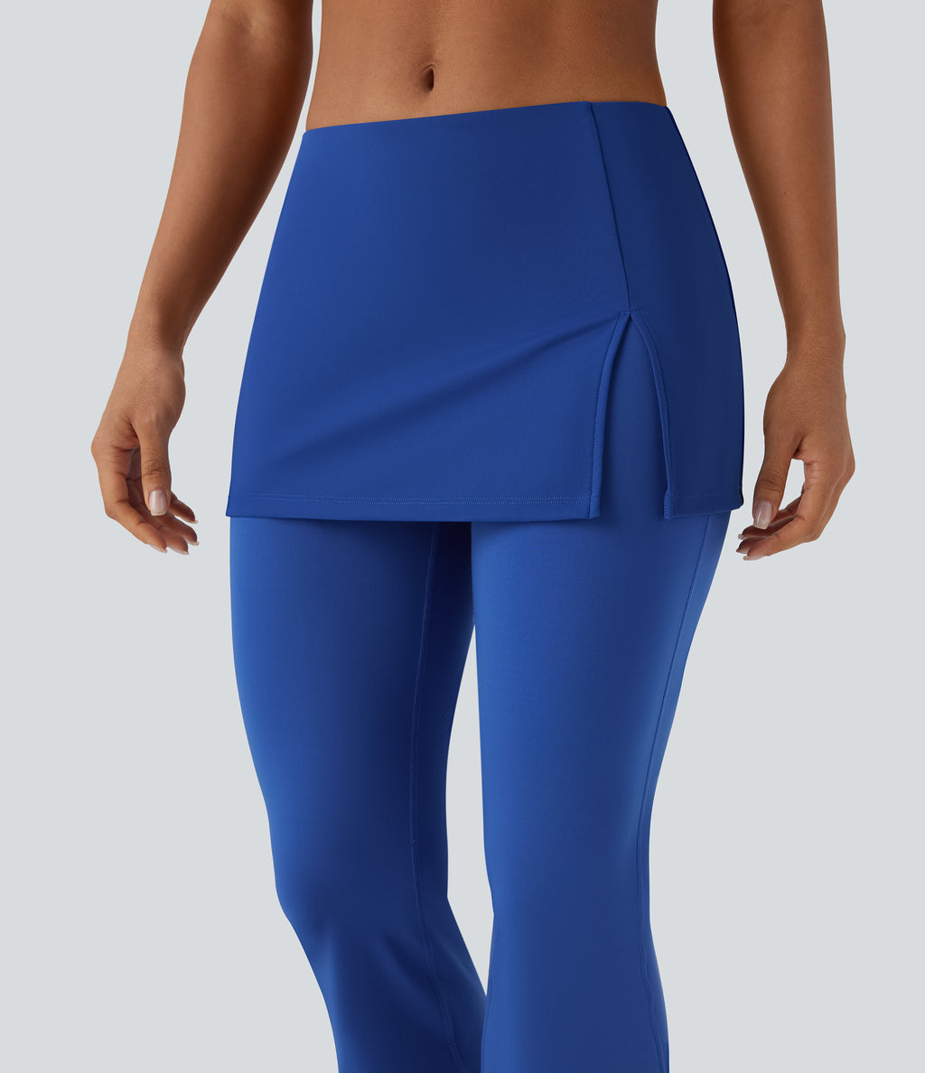 Mid Rise 2-in-1 Cool Touch Yoga Bootcut Pants
