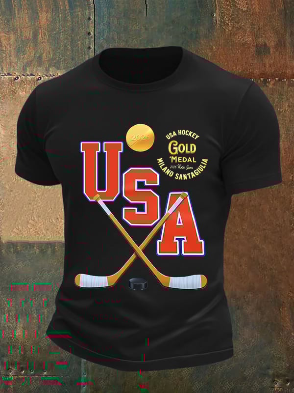 Men's   USA Funny Print T-Shirt