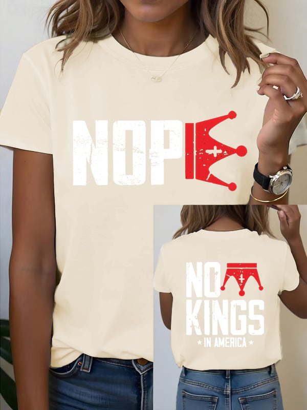 🔥Buy 3 Get 15% Off🔥Women's  No Kings In America T-Shirt