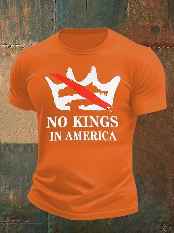 🔥Buy 3 Get 15% Off🔥Men's no kings in America print  T-Shirt