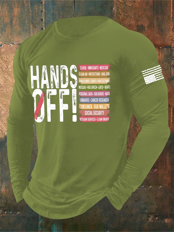 🔥Buy 3 Get 15% Off🔥Men'S Retro Hands Off Protest Print T-Shirt