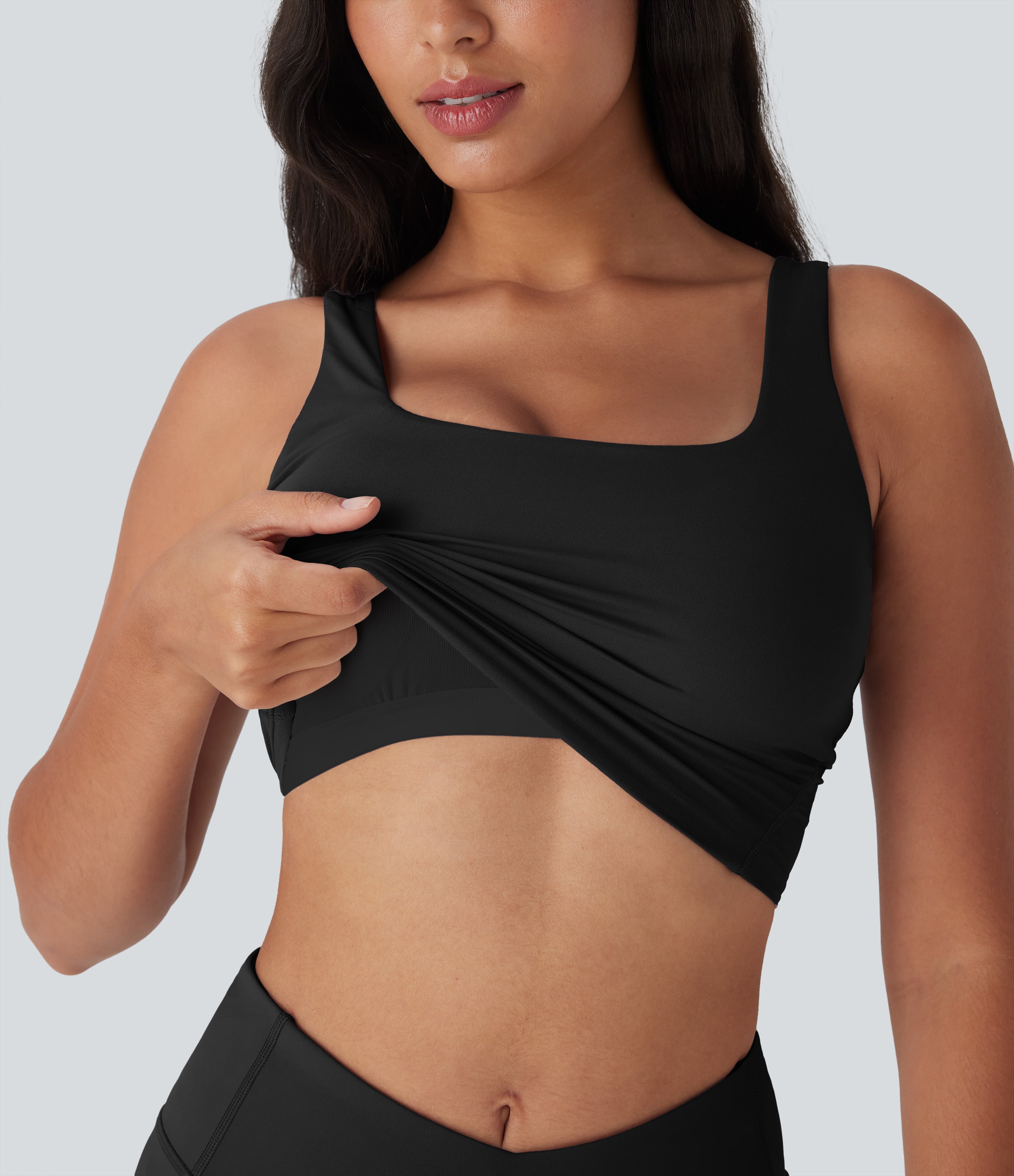 UltraSculptTM Cool Quick Dry Built-in Bra Yoga Tank Top-UPF 50+