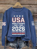 Women's  Hockey Print Sweatshirt