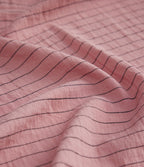 Short Sleeve Stripe Work Linen-Feel Shirt