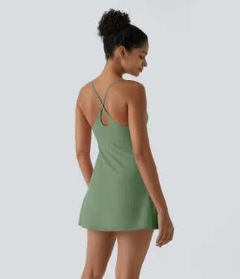 softlyzero plush backless active dress Halara Softlyzero Plush Backless Active Dress-Easy Peezy Edition Workout Dress - Ume Purple