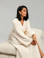 Women's Double-Sided Fleece Robe|Thickened Long Plush Casual Loungewear