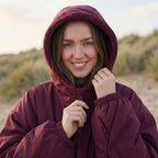 Drying Robe Water Resistant Wind Resistant Changing Soft Sherpa Fleece Lined Oversized Hooded Long Sleeve Coat Jacket
