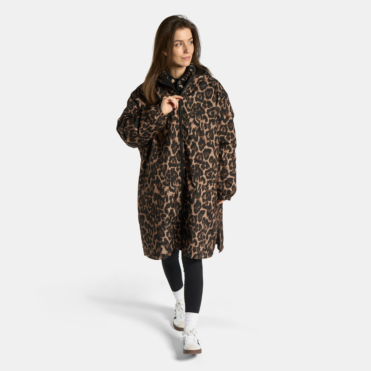 Drying Robe Water Resistant Wind Resistant Changing Soft Sherpa Fleece Lined Oversized Hooded Long Sleeve Coat Jacket