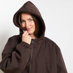 Drying Robe Water Resistant Wind Resistant Changing Soft Sherpa Fleece Lined Oversized Hooded Long Sleeve Coat Jacket
