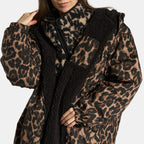 Drying Robe Water Resistant Wind Resistant Changing Soft Sherpa Fleece Lined Oversized Hooded Long Sleeve Coat Jacket