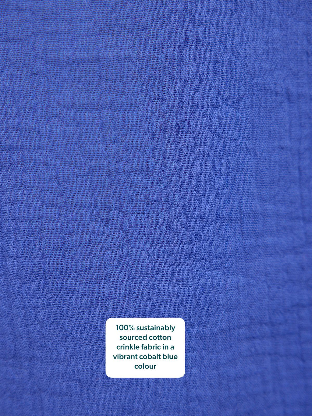 Joy Cotton Crinkle Trouser - Cobalt Blue