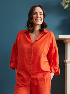 Martha Oversized Shirt - Red