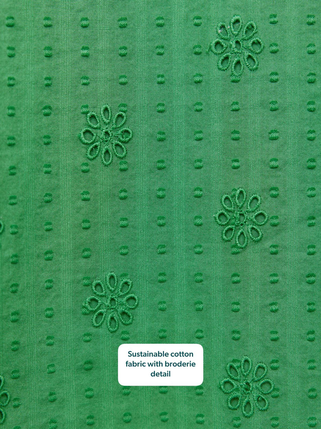 Allegra Broderie Dress - Green
