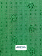 Allegra Broderie Dress - Green