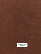 Cathy V-neck Tee - Brown