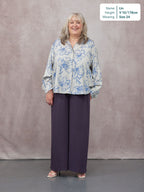 Celia Crinkle Trouser - Washed Navy