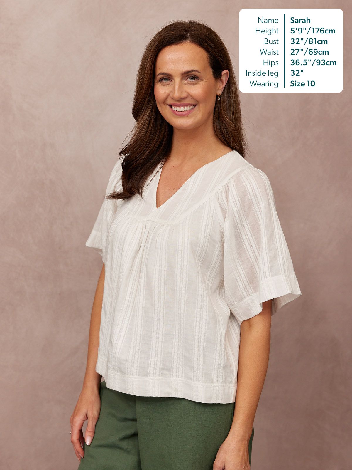 Edith Textured Relaxed Top - White