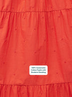 Georgie Cotton Summer Dress - Red