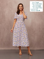 Maddie Short Sleeve Dress - Floral Print