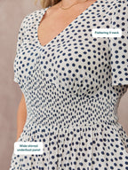 Maddie Short Sleeve Dress - Polka Dot Print