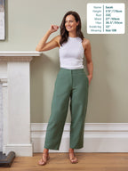 Myrtle Barrel Leg Trouser - Green