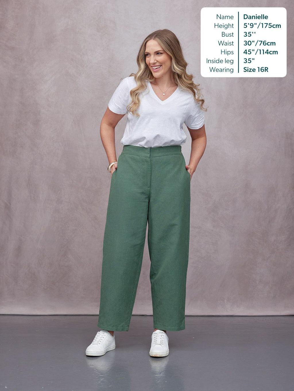 Myrtle Barrel Leg Trouser - Green