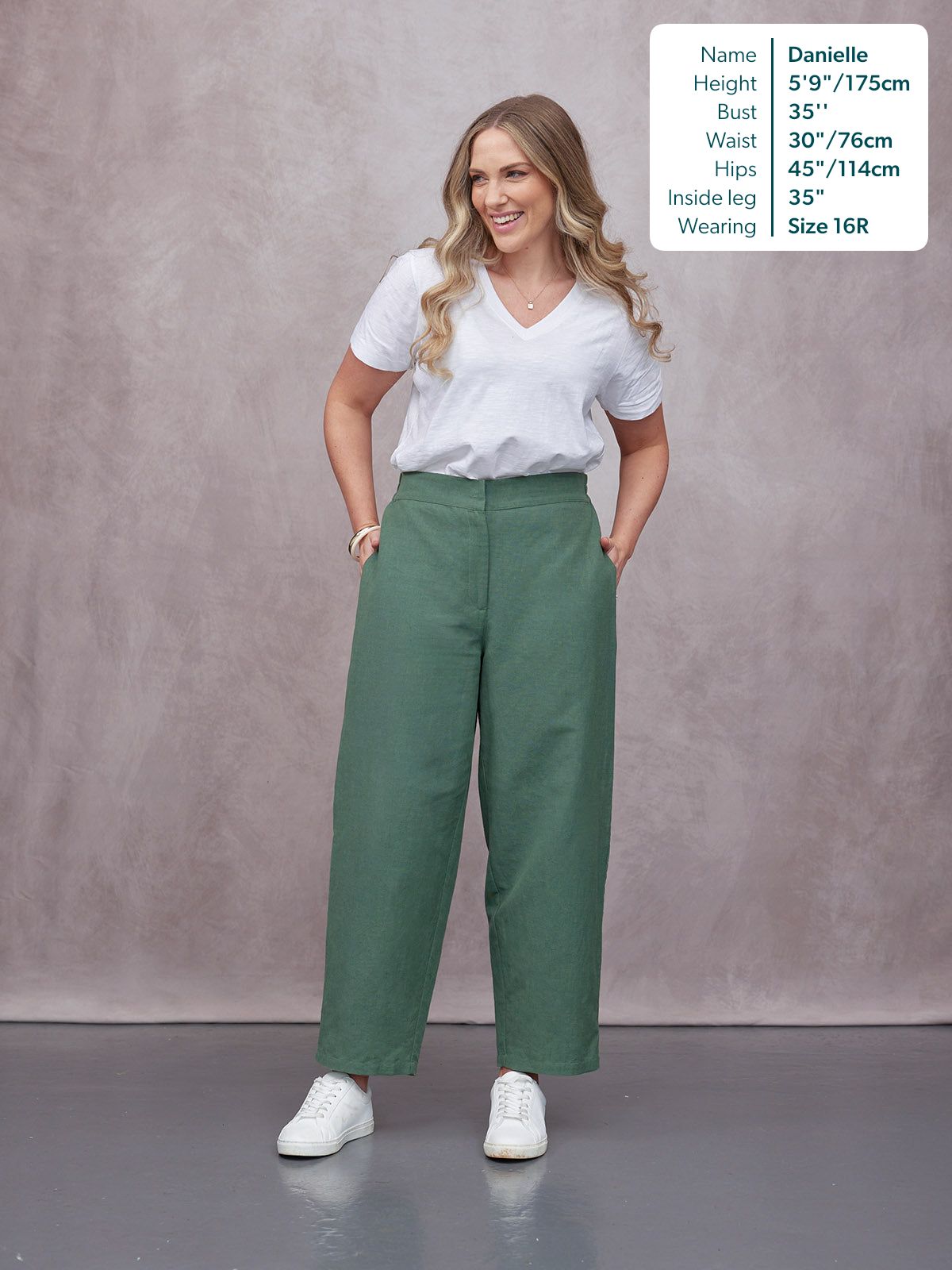 Myrtle Barrel Leg Trouser - Green