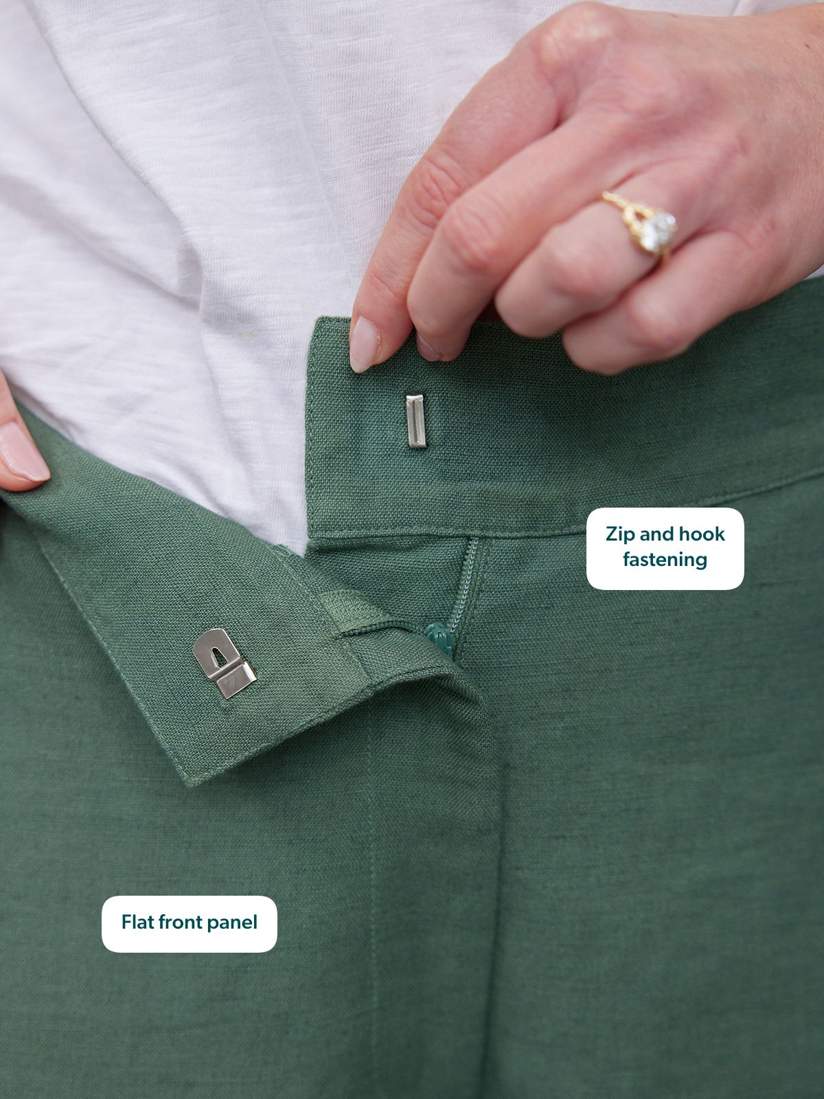 Myrtle Barrel Leg Trouser - Green