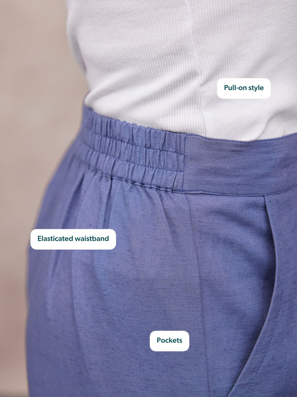 Co-Ord Embroidered Top & Trouser Bundle - Violet & Verity - Blue